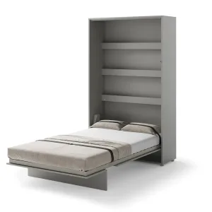 מיטה וחצי מתקפלת לקיר 120×200 בצבע אפור | BC-02 | Bed Concept | Lenart