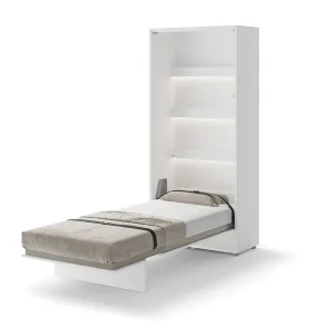 מיטת קיר פתוחה Lenart BC-03 עם משטח שינה 90×200 בצבע לבן