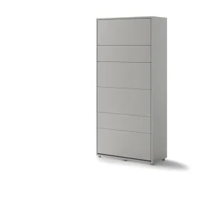 מיטת יחיד מתקפלת לקיר 90×200 בצבע אפור | BC-03 | Bed Concept | Lenart