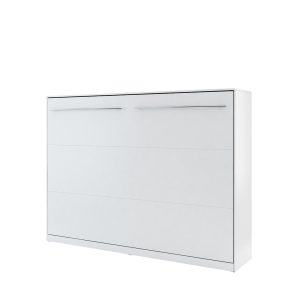 מיטה זוגית מתקפלת לקיר אופקית 140×200 בצבע לבן | CP-04 | Concept Pro | Lenart