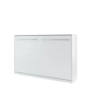 מיטה וחצי מתקפלת לקיר אופקית 120×200 בצבע לבן | CP-05 | Concept Pro | Lenart