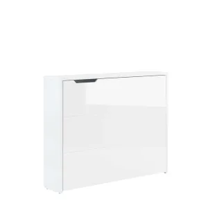 שולחן עבודה מתקפל 115×93 ס״מ בגוון לבן מבריק – גרסת ימין | CW-01P | Lenart