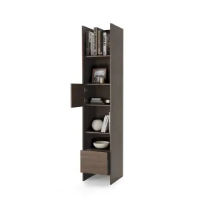 יחידת אחסון צרה עם מדפים, ארונית ומגירה Lenart Bed Concept BC-23 בגימור אלון דונין