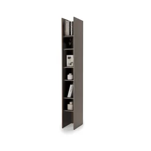 ספרייה צרה עם שישה מדפים Lenart Bed Concept BC-24 בגימור אלון דונין