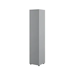 ארון אחסון חד-דלתי צר Lenart Bed Concept BC-21 בגוון אפור, מבט סגור