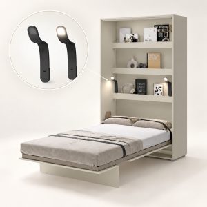 סט 2 מנורות קריאה LED גמישות לבנות עם USB-C מסדרת BED CONCEPT של Lenart